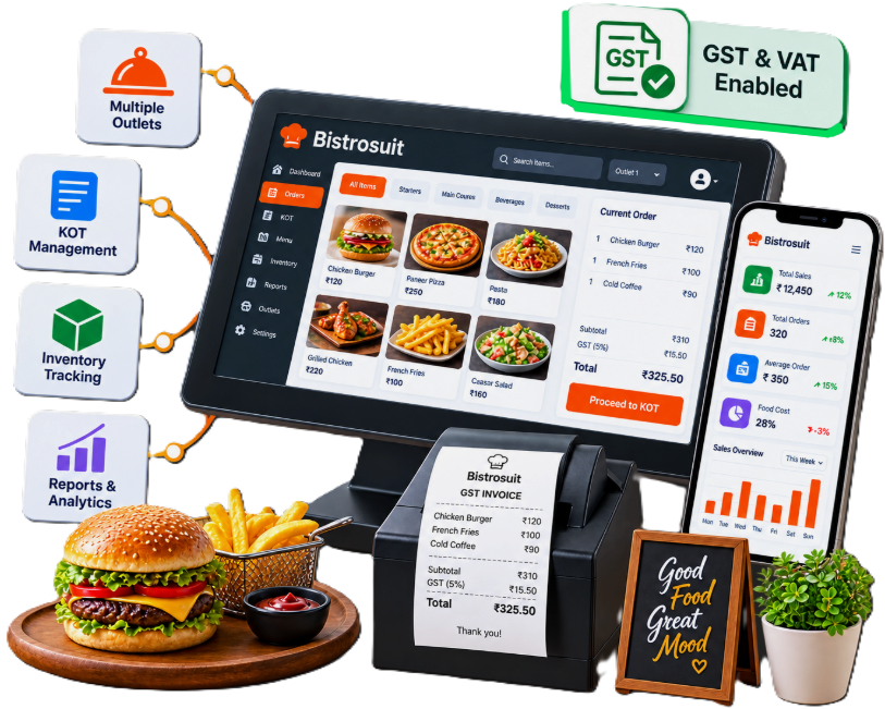 Bistrosuit Restaurant Management Software Interface