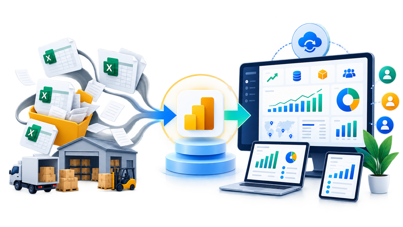 Power BI case study architecture for regional wholesale and distribution reporting